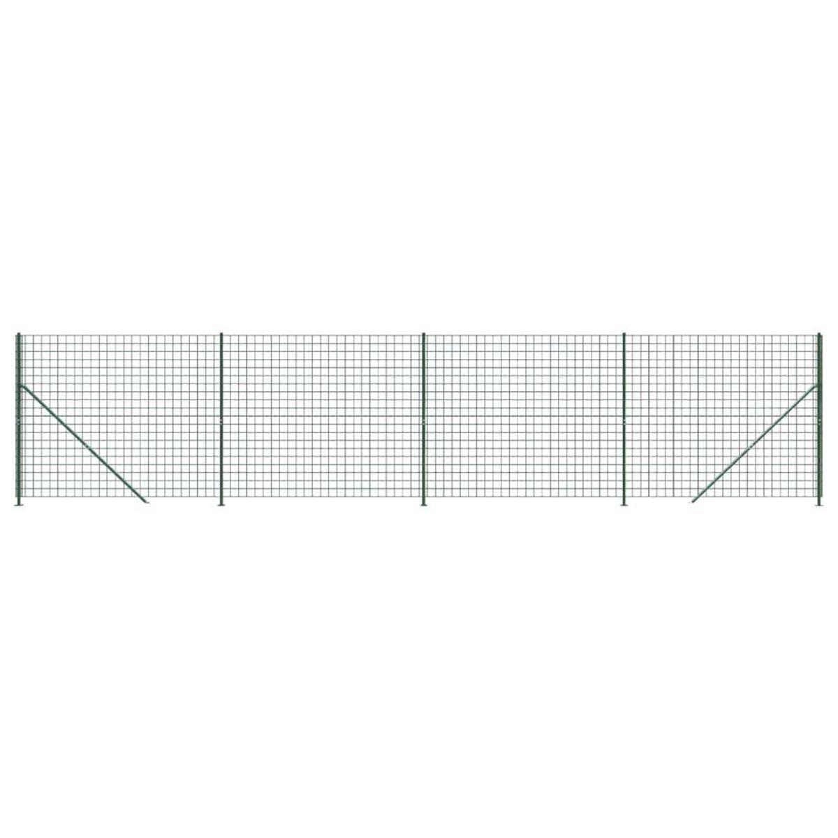 VIDAXL Cloture en treillis metallique avec bride vert 2x10 m