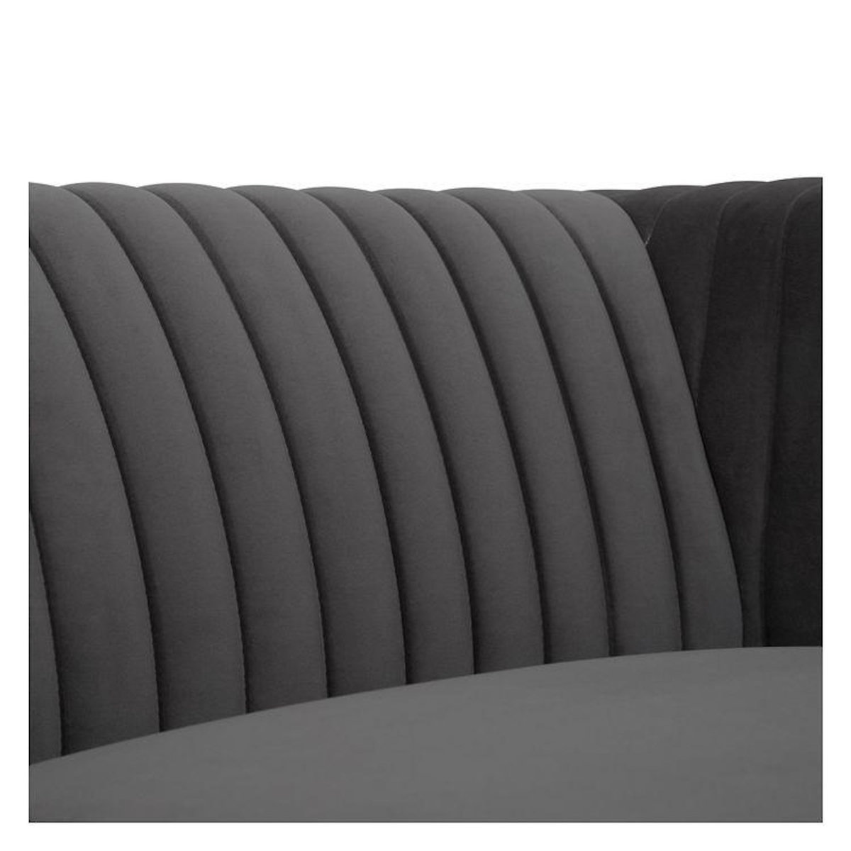 Rendez vous déco Canapé 2 places en velours gris-Gatsby