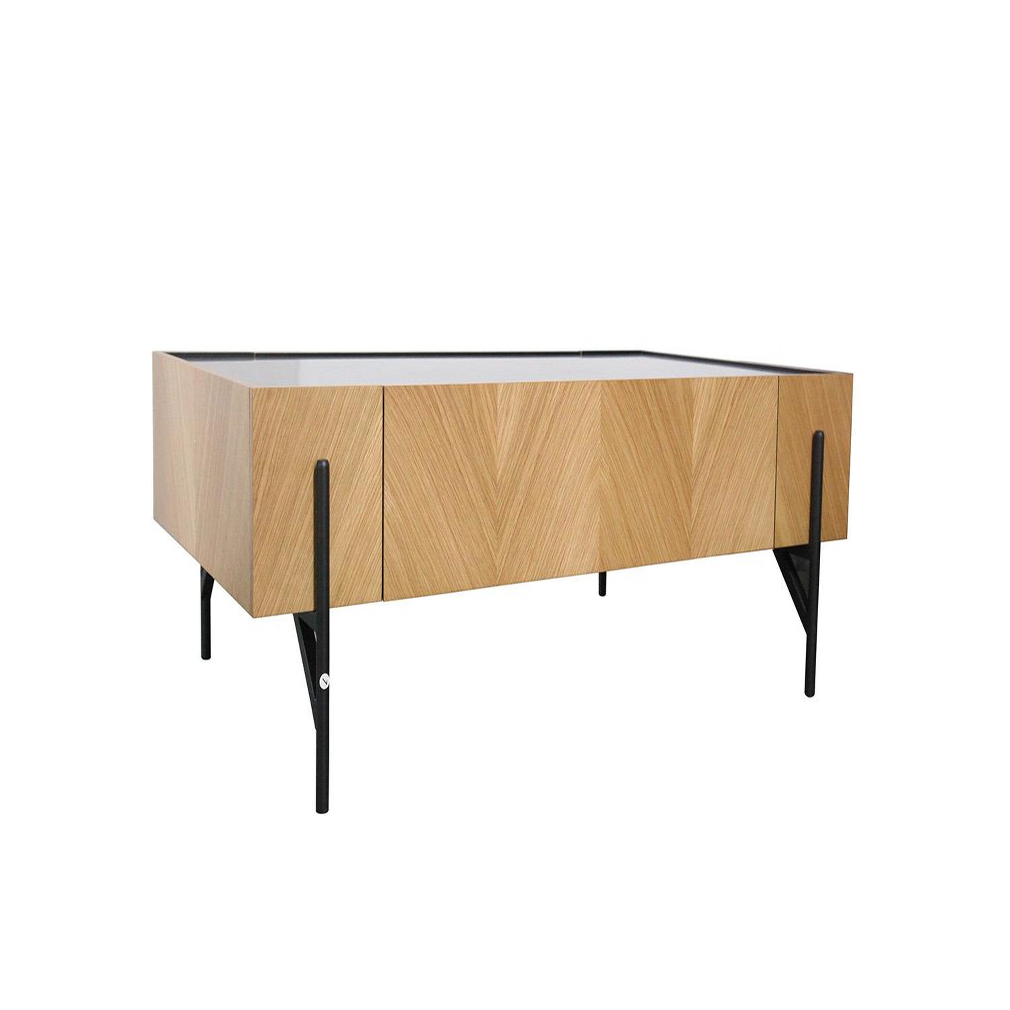 Voir la diapositive 5 : CONCEPT USINE Table basse en bois clair avec 2 grands tiroirs sequoia