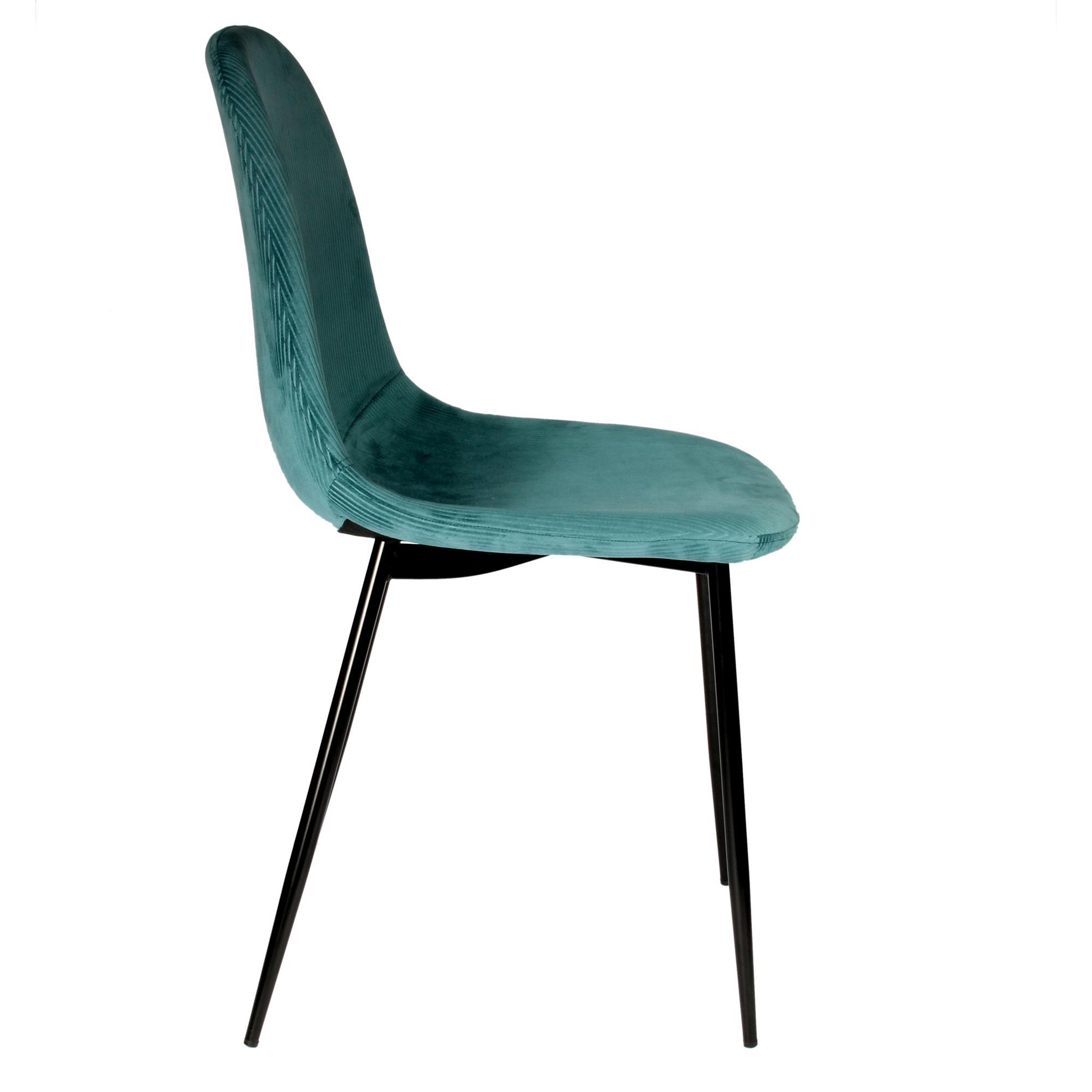 Voir la diapositive 3 : TOILINUX 2 Chaises design velours Giulia