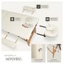 Voir la diapositive 3 : tectake Table de massage portable pliante 2 zones largeur 61 cm et rembourrage 5 cm beige