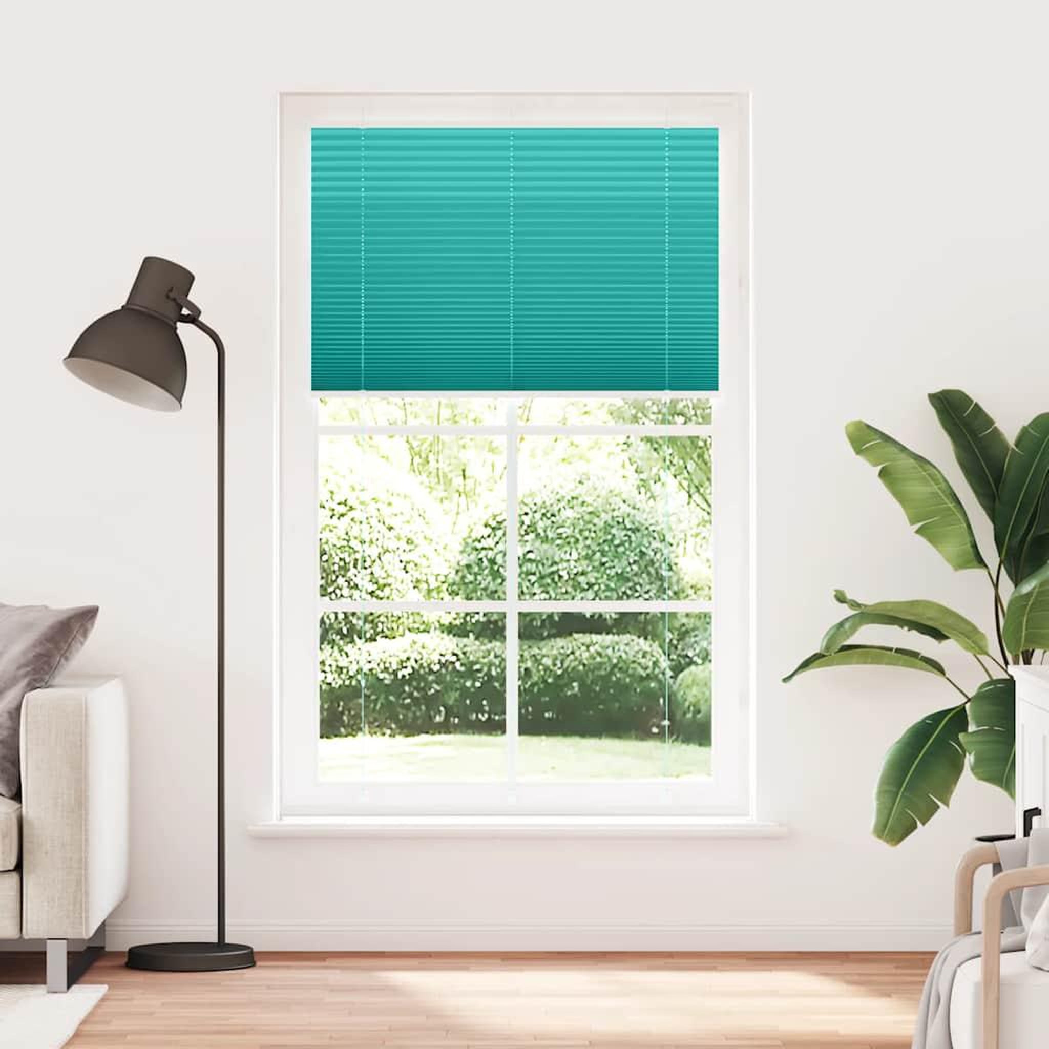 Voir la diapositive 2 : VIDAXL Store plisse vert petrole 115x200cm largeur du tissu 114,4cm
