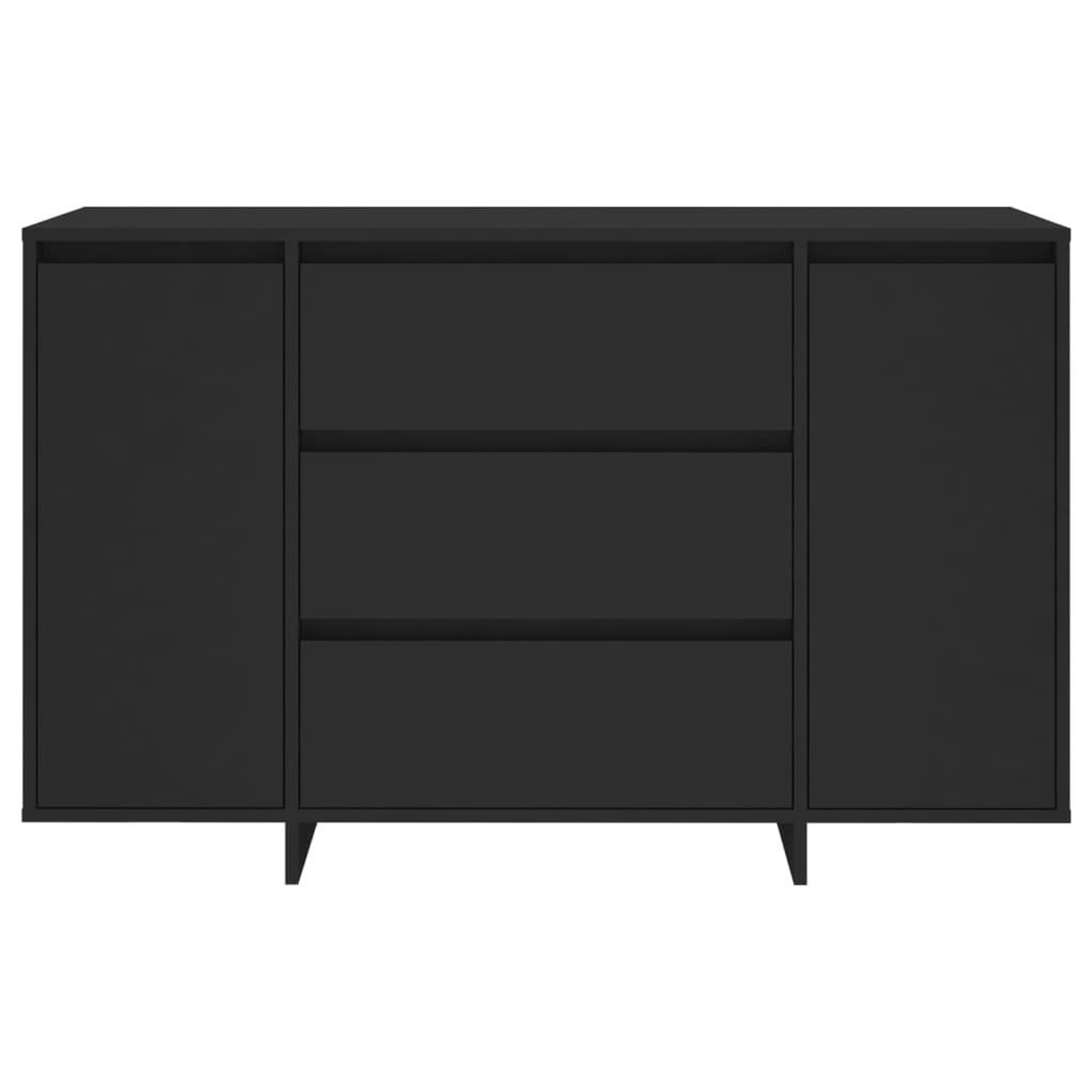 Voir la diapositive 5 : VIDAXL Buffet avec 3 tiroirs Noir 120x41x75 cm Bois d'ingenierie
