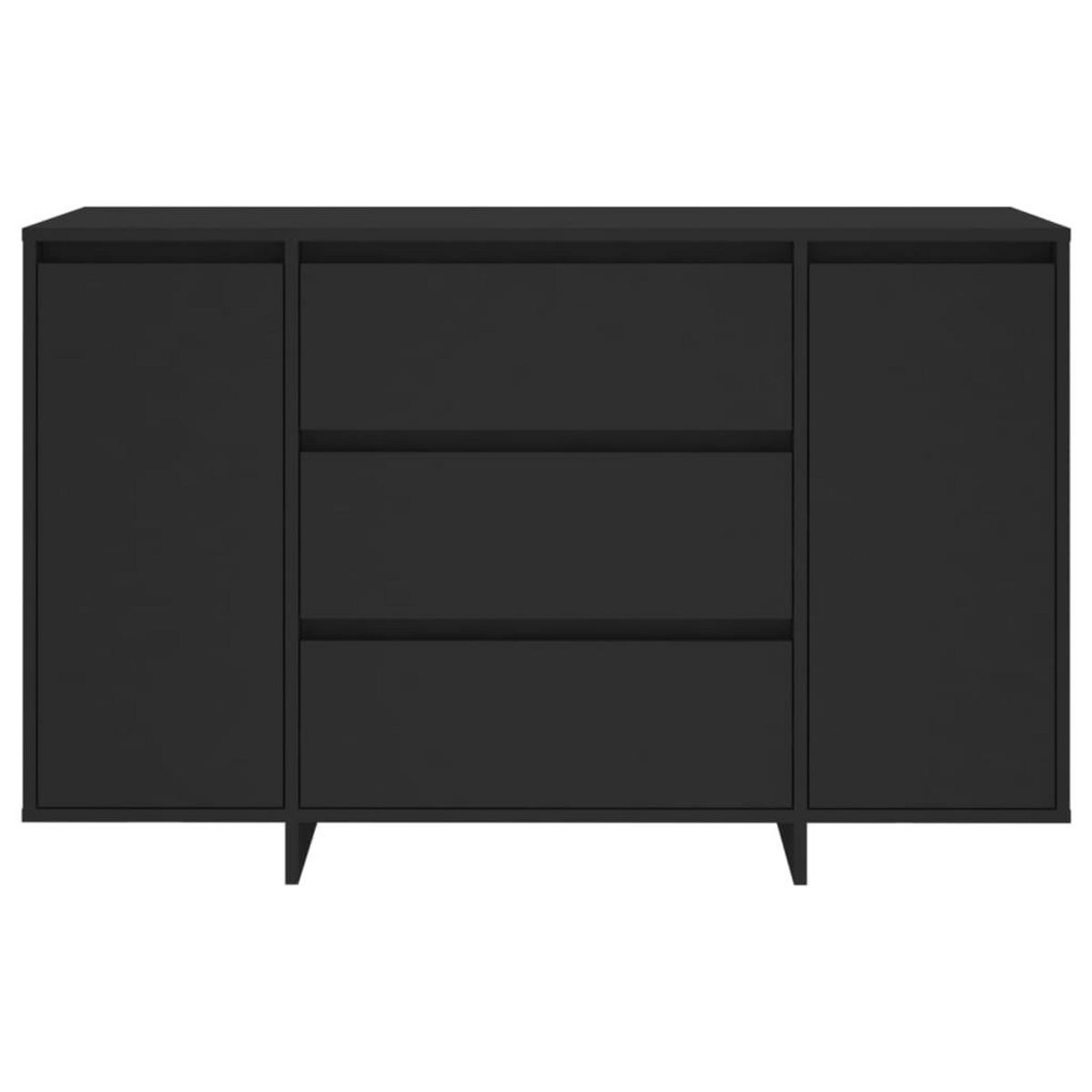 VIDAXL Buffet avec 3 tiroirs Noir 120x41x75 cm Bois d'ingenierie