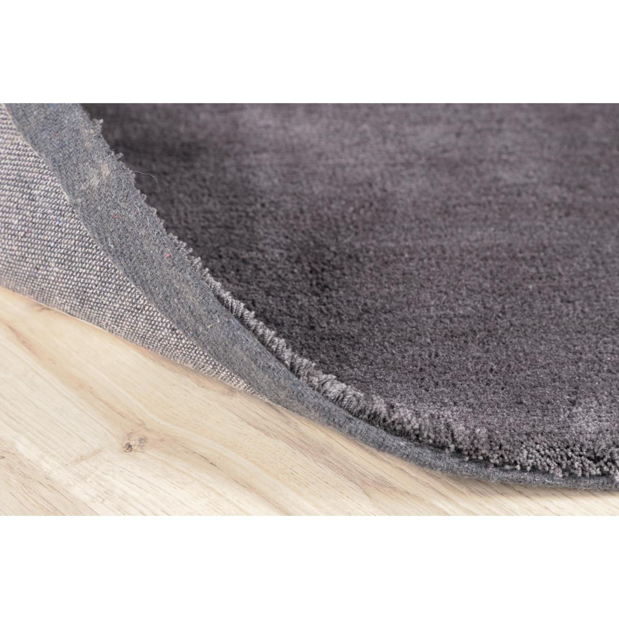 Voir la diapositive 5 : Paris Prix Tapis déco rond  undra  200cm gris foncé
