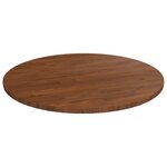 VIDAXL Dessus de table rond Marron fonce Ø50x1,5cm Chene massif traite