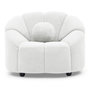 Voir la diapositive 1 : Paris Prix Fauteuil Design Bouclette  Spenser  103cm Blanc