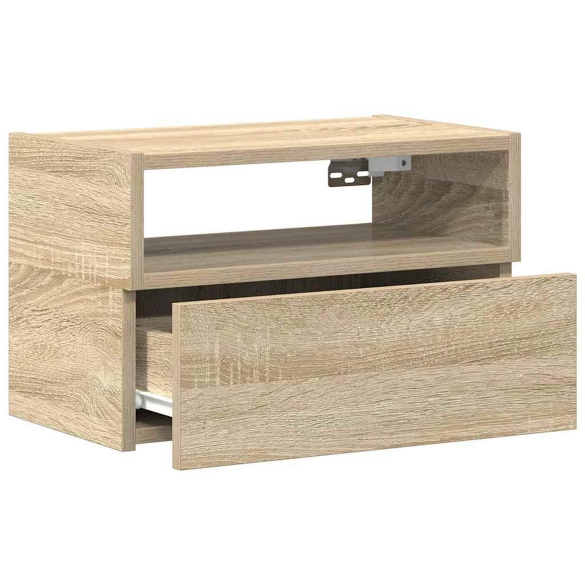 VIDAXL Table de chevet murale chene sonoma 45x26x28,5 cm