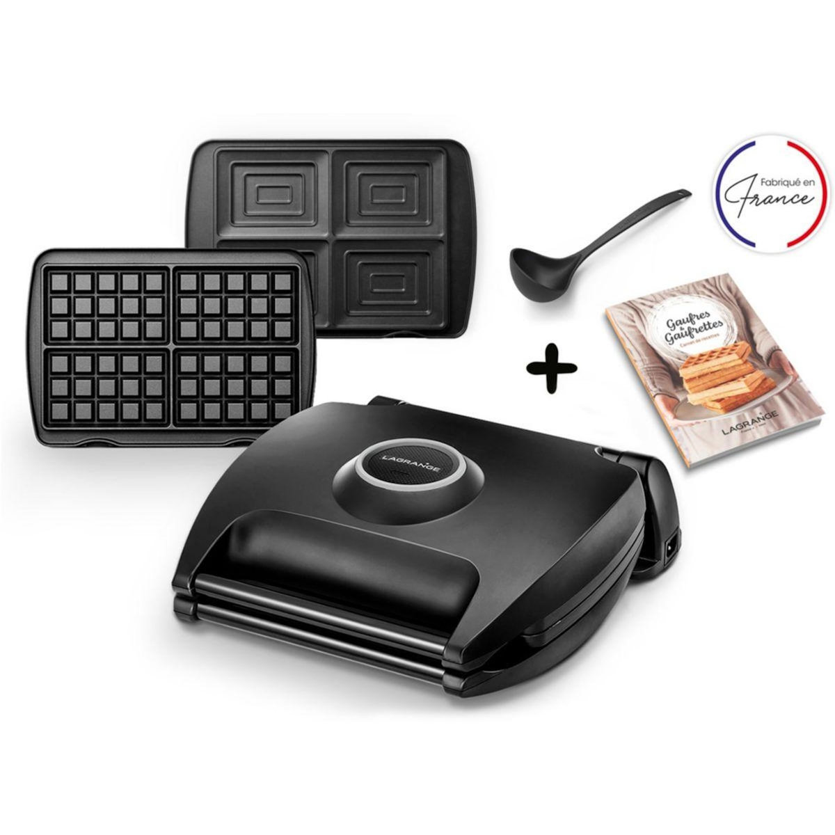 LAGRANGE Gaufrier, croque monsieur 4 Gaufres G+CM