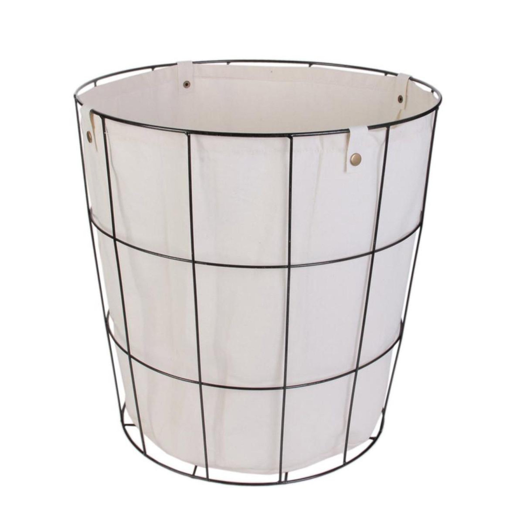 Voir la diapositive 1 : Je cherche une idee Panier de rangement rond  filaire  40cm noir