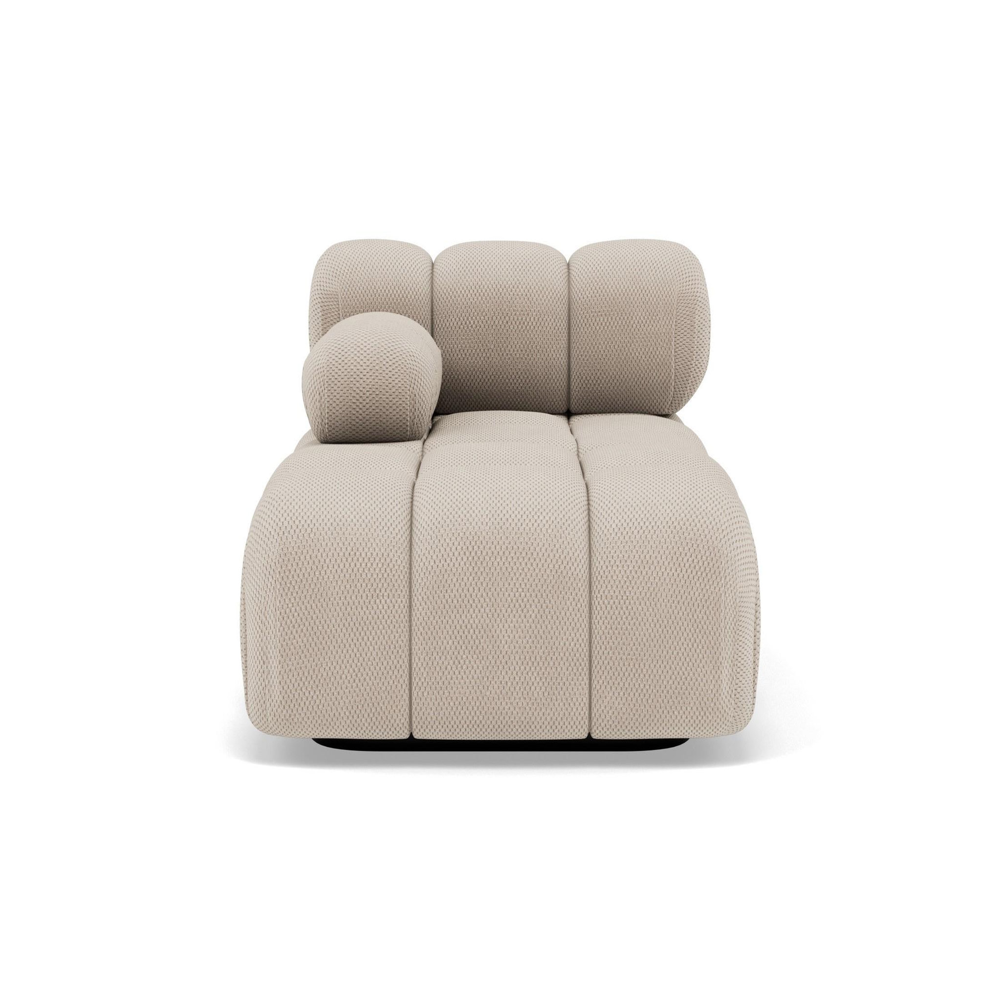 Voir la diapositive 1 : LISA DESIGN Ruby - module d'assise méridienne gauche en velours texturé