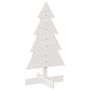 Voir la diapositive 2 : VIDAXL Arbre de Noël en bois pour decoration blanc 80 cm pin massif