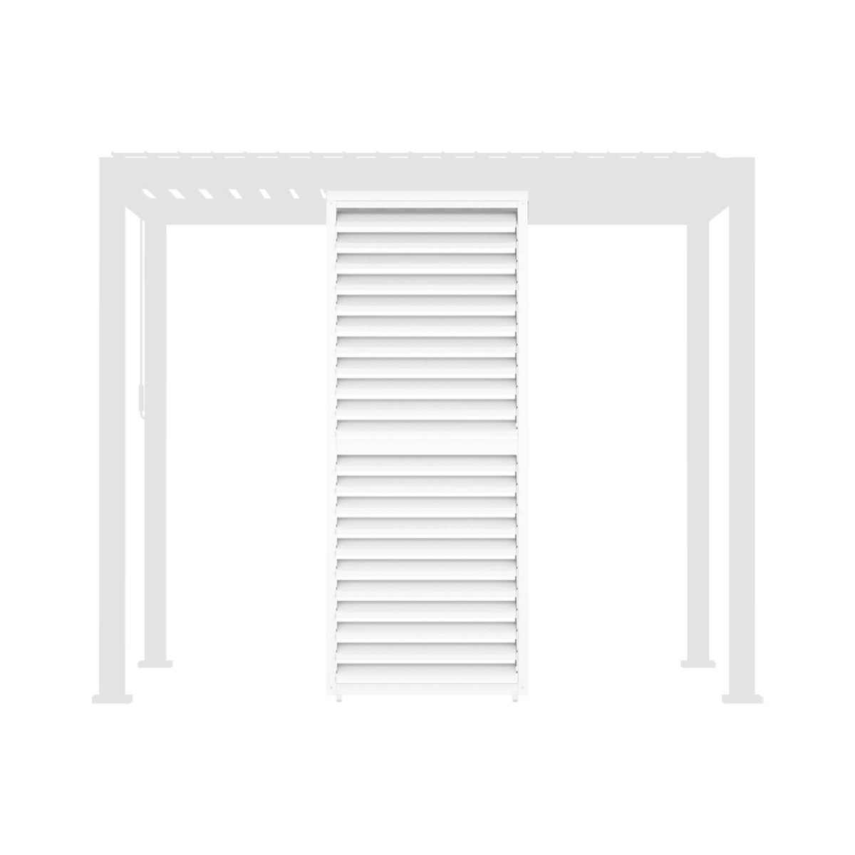 SWEEEK Persienne à lames orientables 100cm pour pergola bioclimatique aluminium 3x3m V2 4x3m 6x3m Triomphe