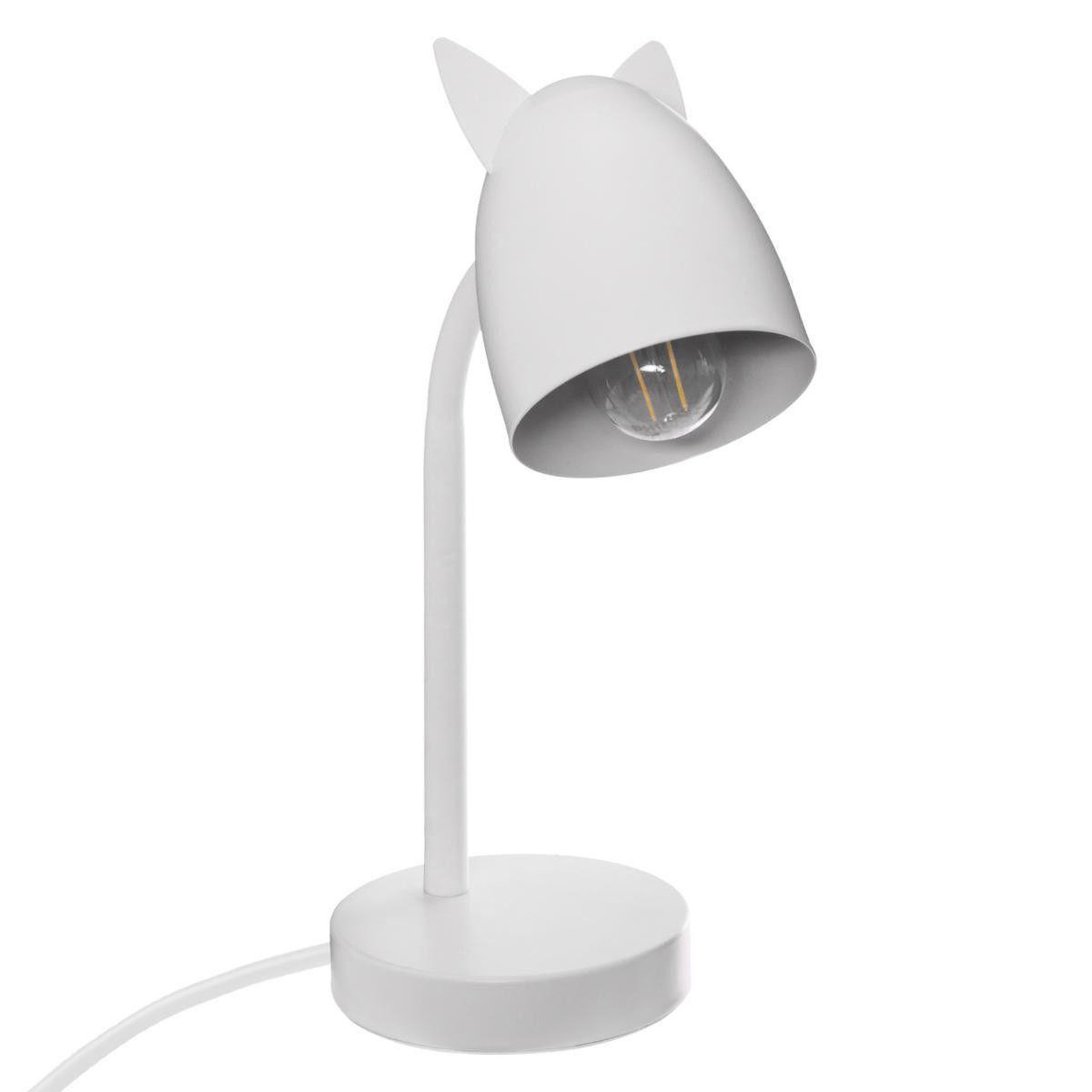 Atmosphera Kids Lampe à poser en métal  oreilles  31cm blanc
