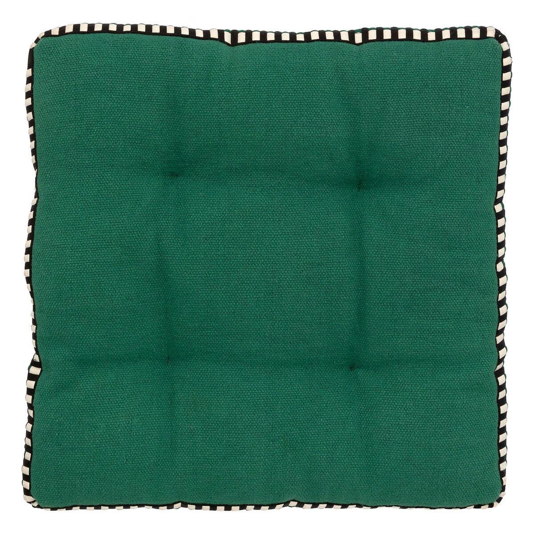 ATMOSPHERA Galette de chaise matelassée  malakite  38x38cm vert cèdre