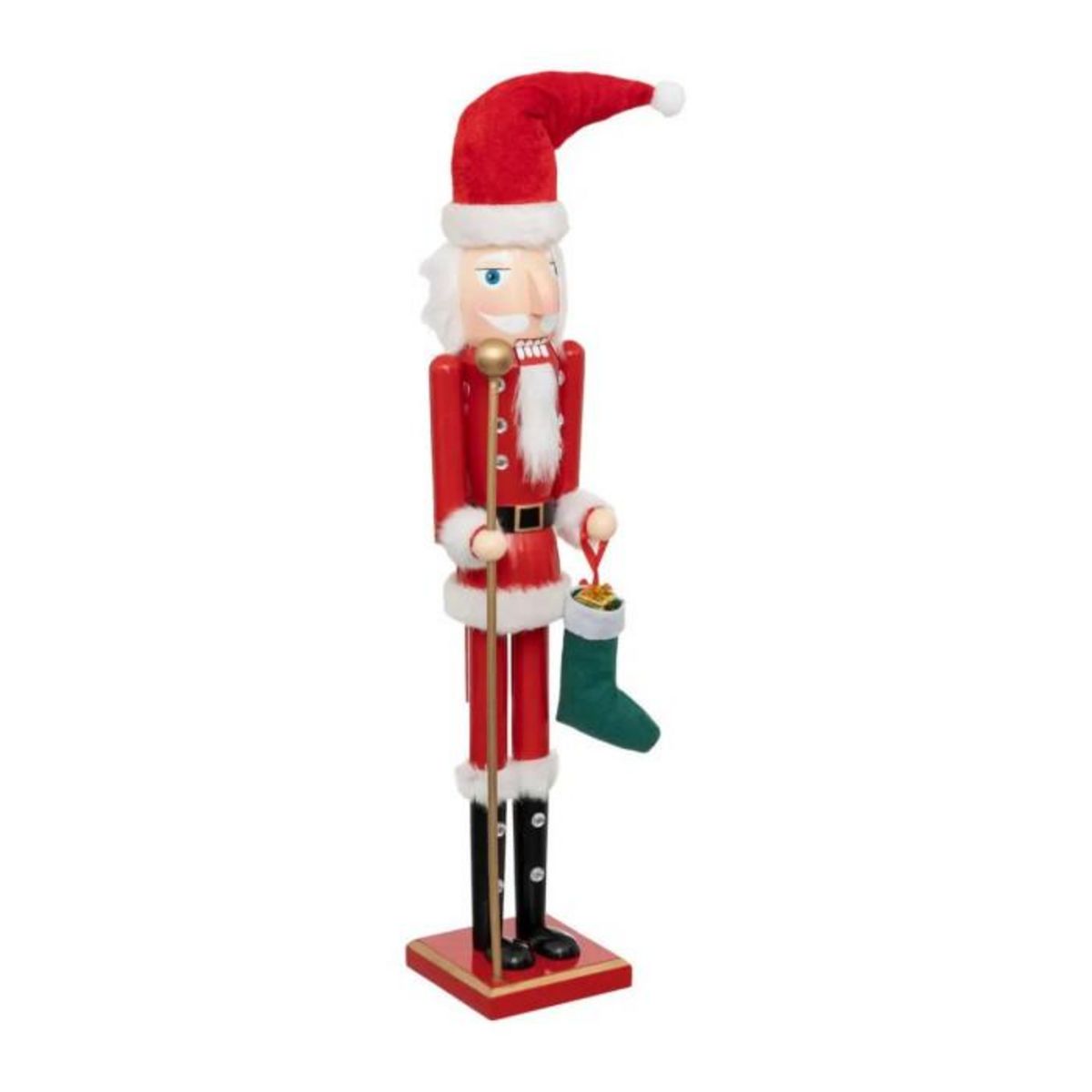 ATMOSPHERA Personnage Déco Casse Noisette  Père Noël  60cm Rouge