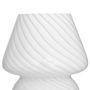 Voir la diapositive 4 : ATMOSPHERA Lampe champignon en verre - Hauteur 18 cm - Blanc