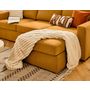 Voir la diapositive 3 : BEST MOBILIER Barrie - canapé d'angle réversible 4 places avec têtière amovible en tissu