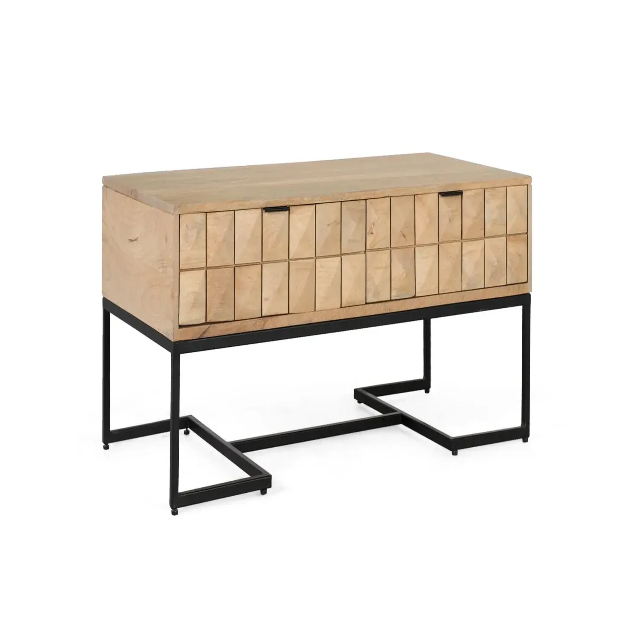 Voir la diapositive 2 : GINER Y COLOMER SL Table basse en bois de manguier 120 cm style minimaliste intemporel