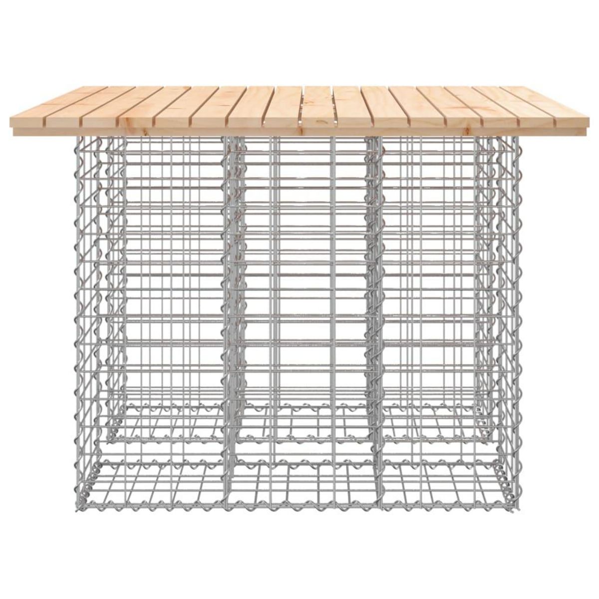 VIDAXL Banc de jardin design de gabion 100x102x72cm bois massif de pin