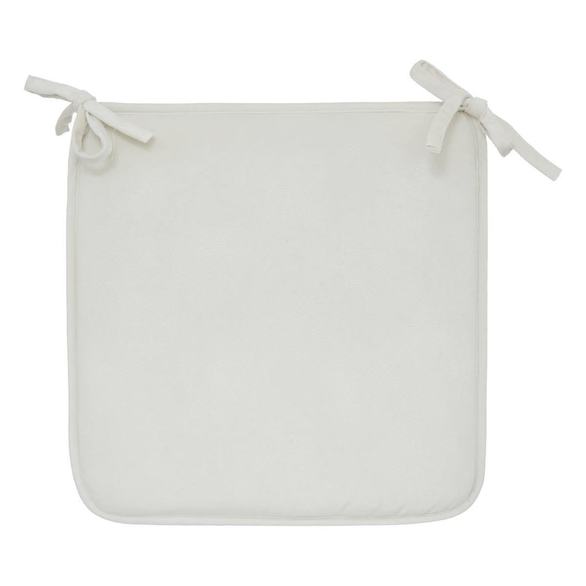 ATMOSPHERA Galette de chaise uni  lilou  38x38cm ivoire