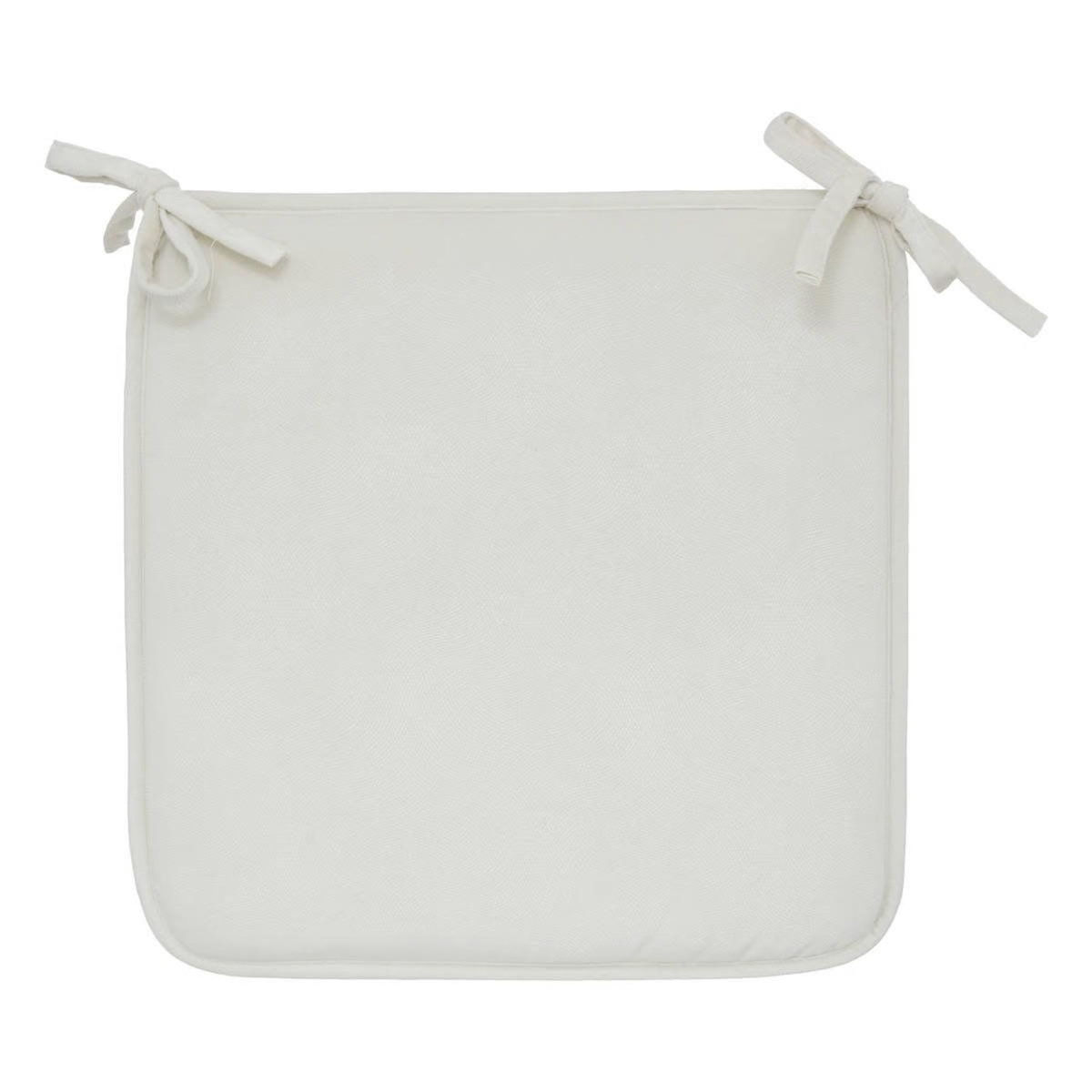 ATMOSPHERA Galette de Chaise Uni  Lilou  38x38cm Ivoire