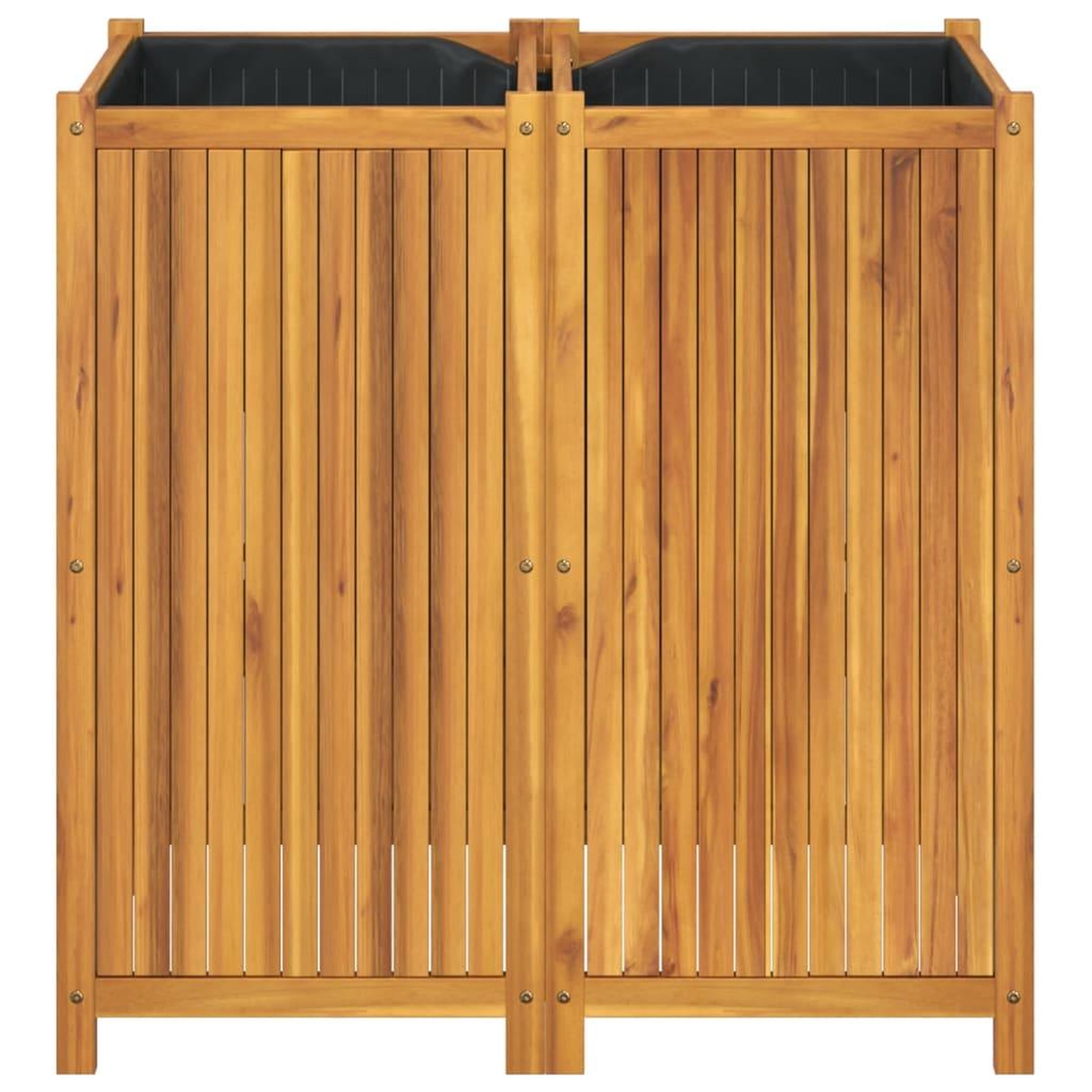 Voir la diapositive 4 : VIDAXL Jardiniere avec doublure 100x50x100 cm bois massif d'acacia