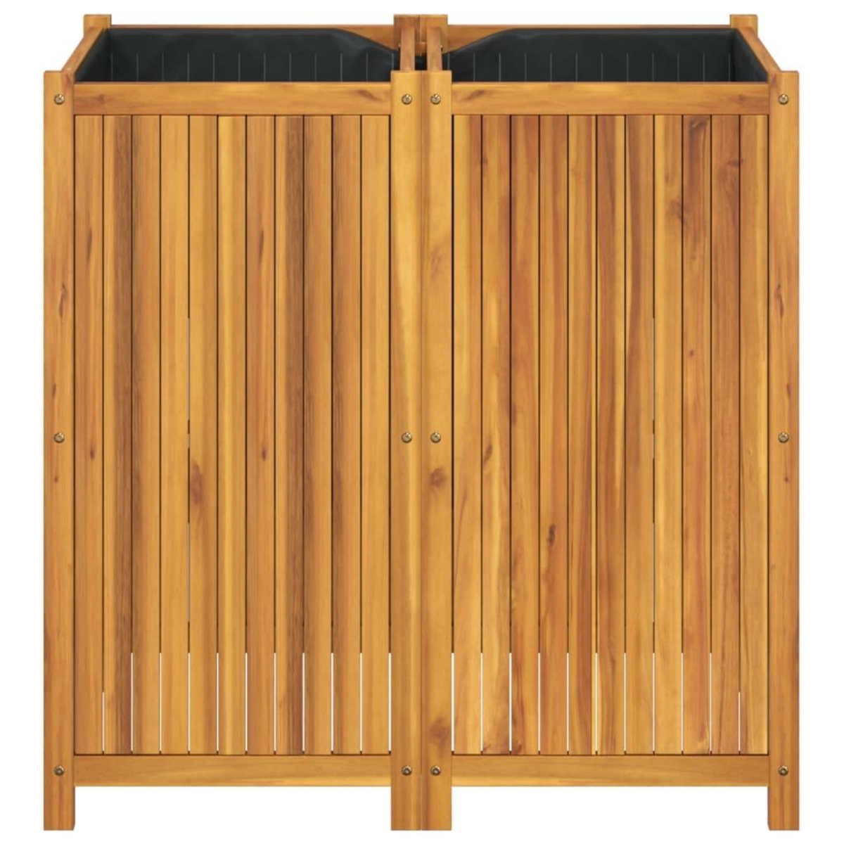 VIDAXL Jardiniere avec doublure 100x50x100 cm bois massif d'acacia