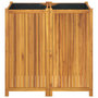 Voir la diapositive 4 : VIDAXL Jardiniere avec doublure 100x50x100 cm bois massif d'acacia