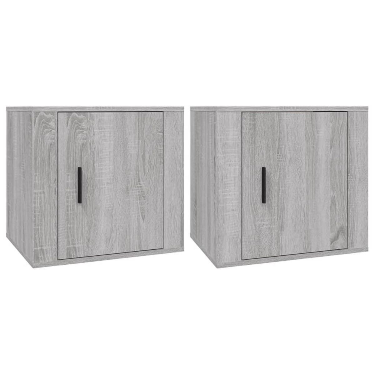 VIDAXL Tables de chevet 2 pcs Sonoma gris 50x39x47 cm