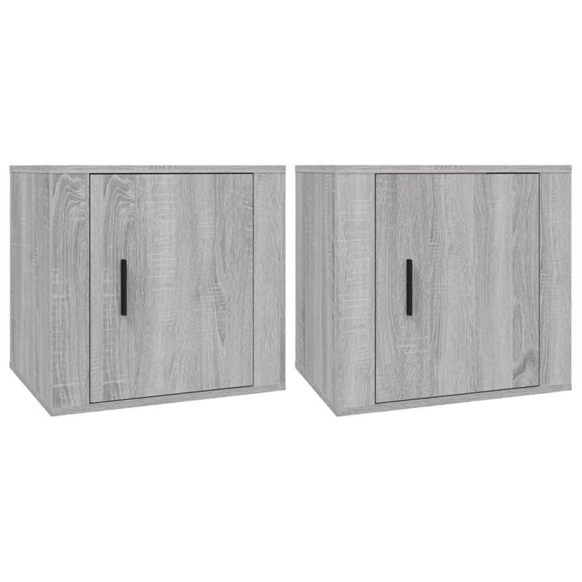 VIDAXL Tables de chevet 2 pcs Sonoma gris 50x39x47 cm