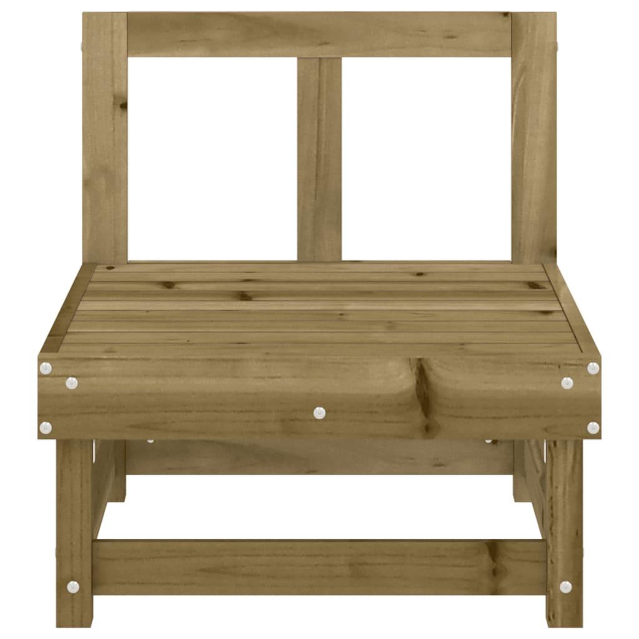 Voir la diapositive 3 : VIDAXL Canape central de jardin bois de pin impregne