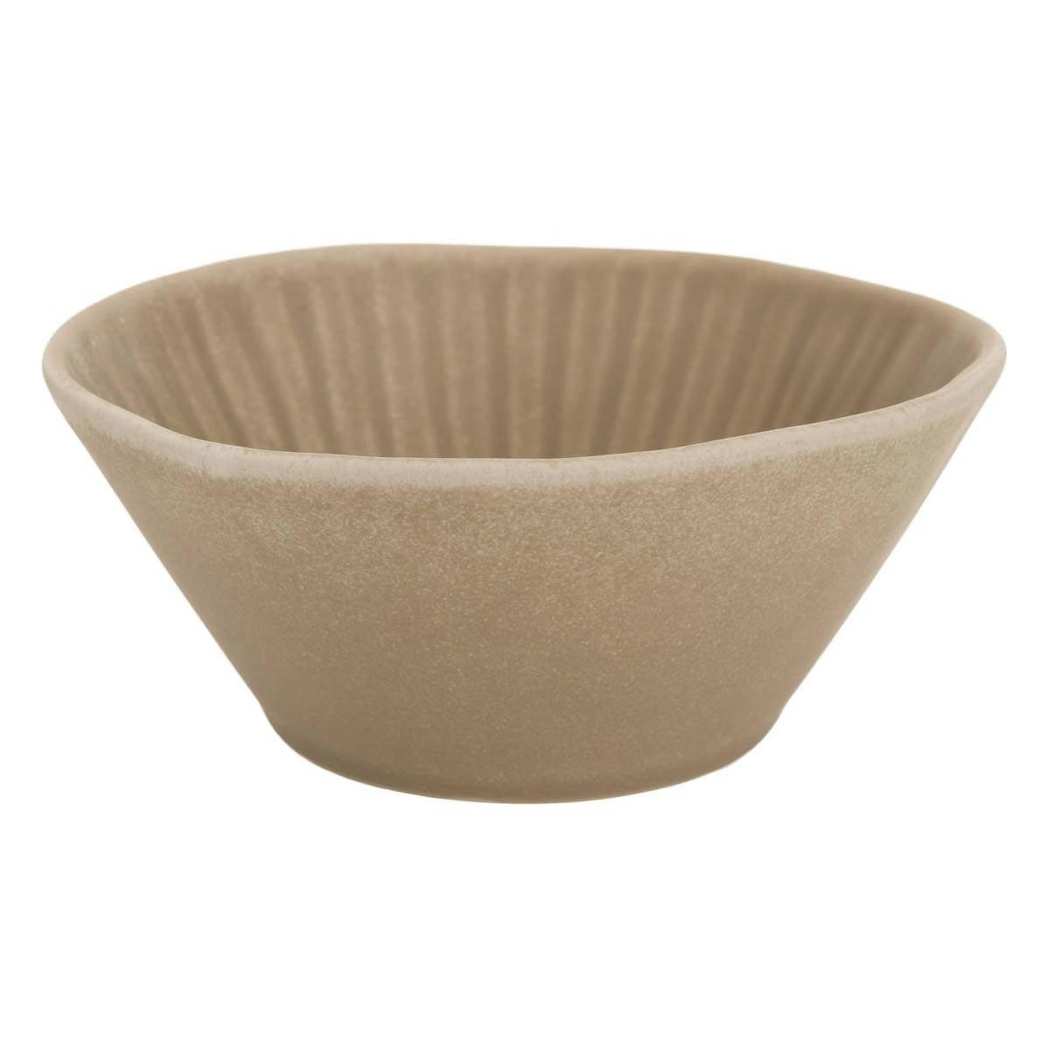 Voir la diapositive 2 : SECRET DE GOURMET Lot de 6 coupelles en faïence  nyero  14cm beige