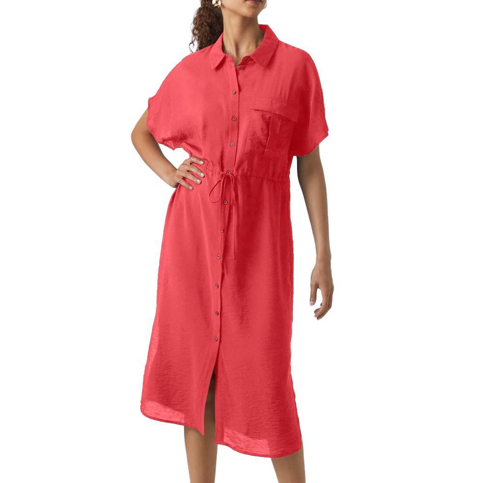 Vero Moda Robe Corail Femme Vero Moda Miris. Coloris disponibles : Rouge