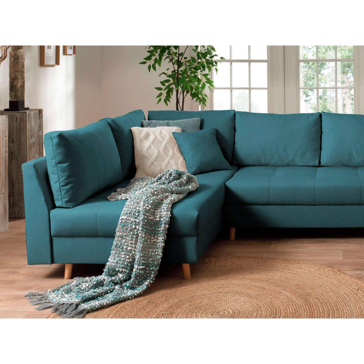 LISA DESIGN Rune - canapé panoramique - 7 places - style scandinave - gauche