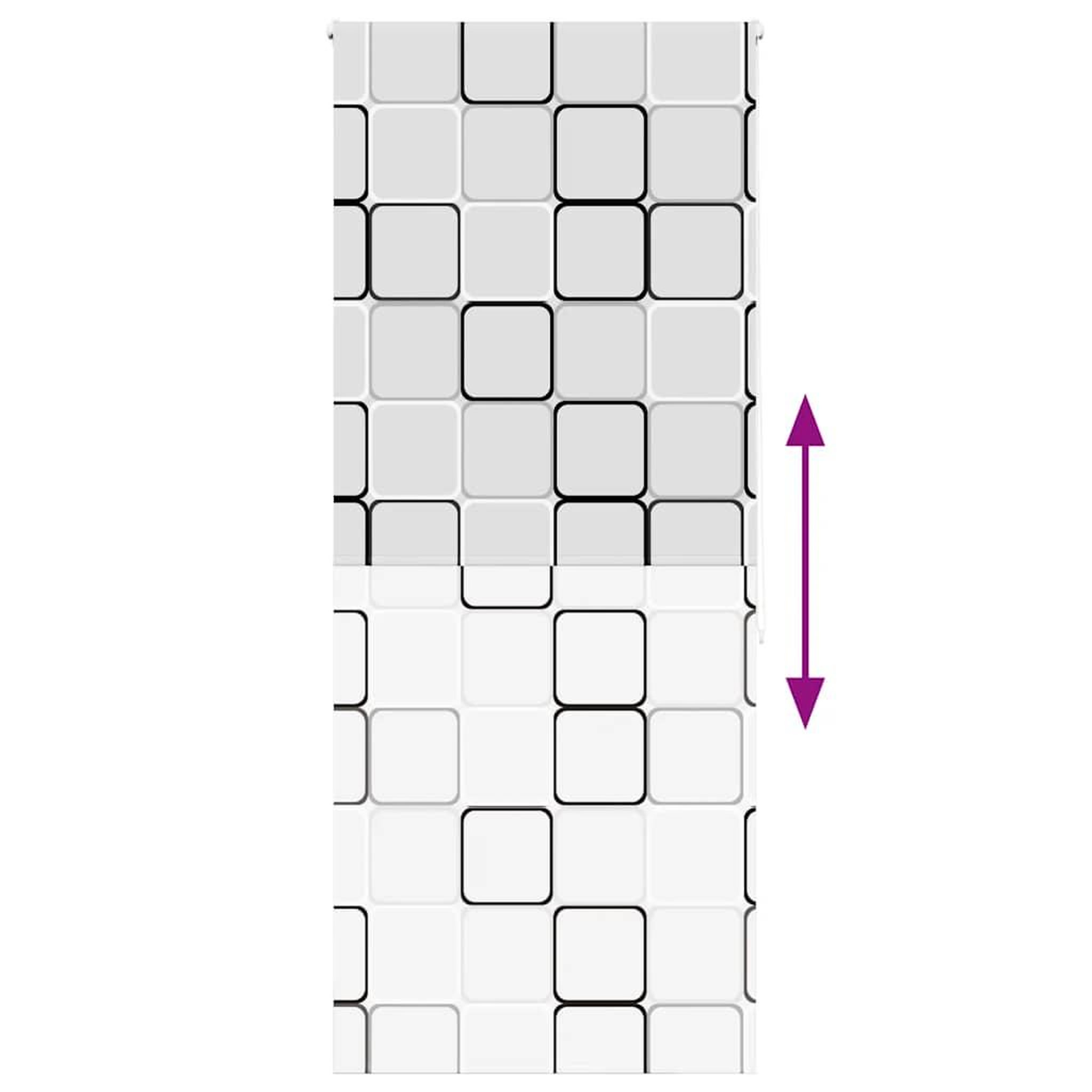 Voir la diapositive 5 : VIDAXL Store enrouleur de douche 110x240 cm largeur du tissu 106 cm
