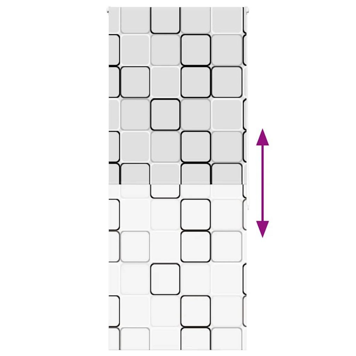 VIDAXL Store enrouleur de douche 110x240 cm largeur du tissu 106 cm