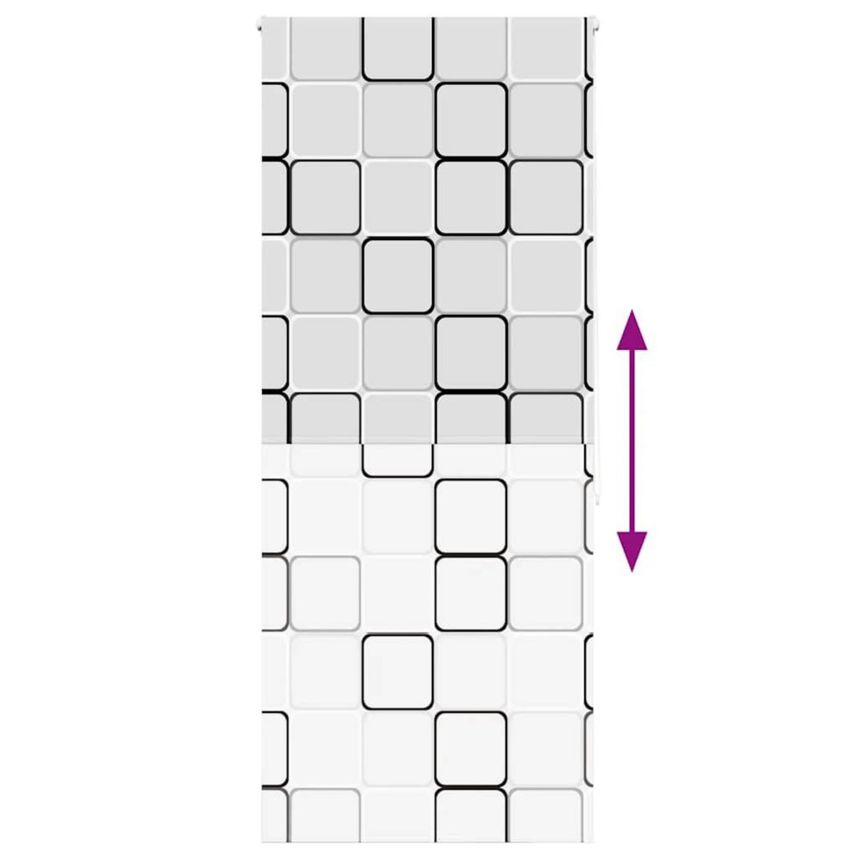 VIDAXL Store enrouleur de douche 110x240 cm largeur du tissu 106 cm