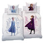 Voir la diapositive 2 : Reine des neiges Parure housse de couette coton réversible Elsa et Anna REINE DES NEIGES