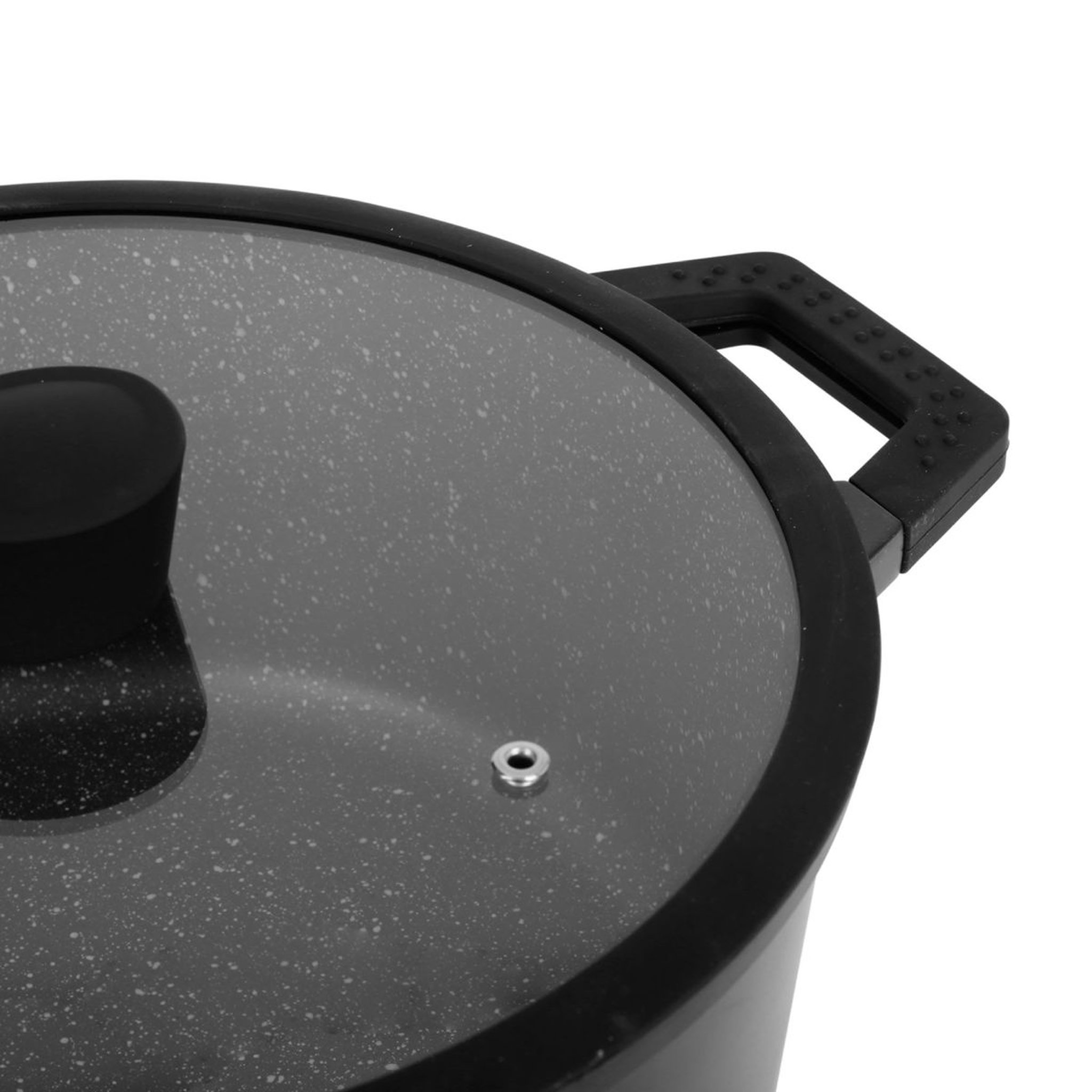 Voir la diapositive 3 : SITRAM Faitout 28cm noir avec couvercle
