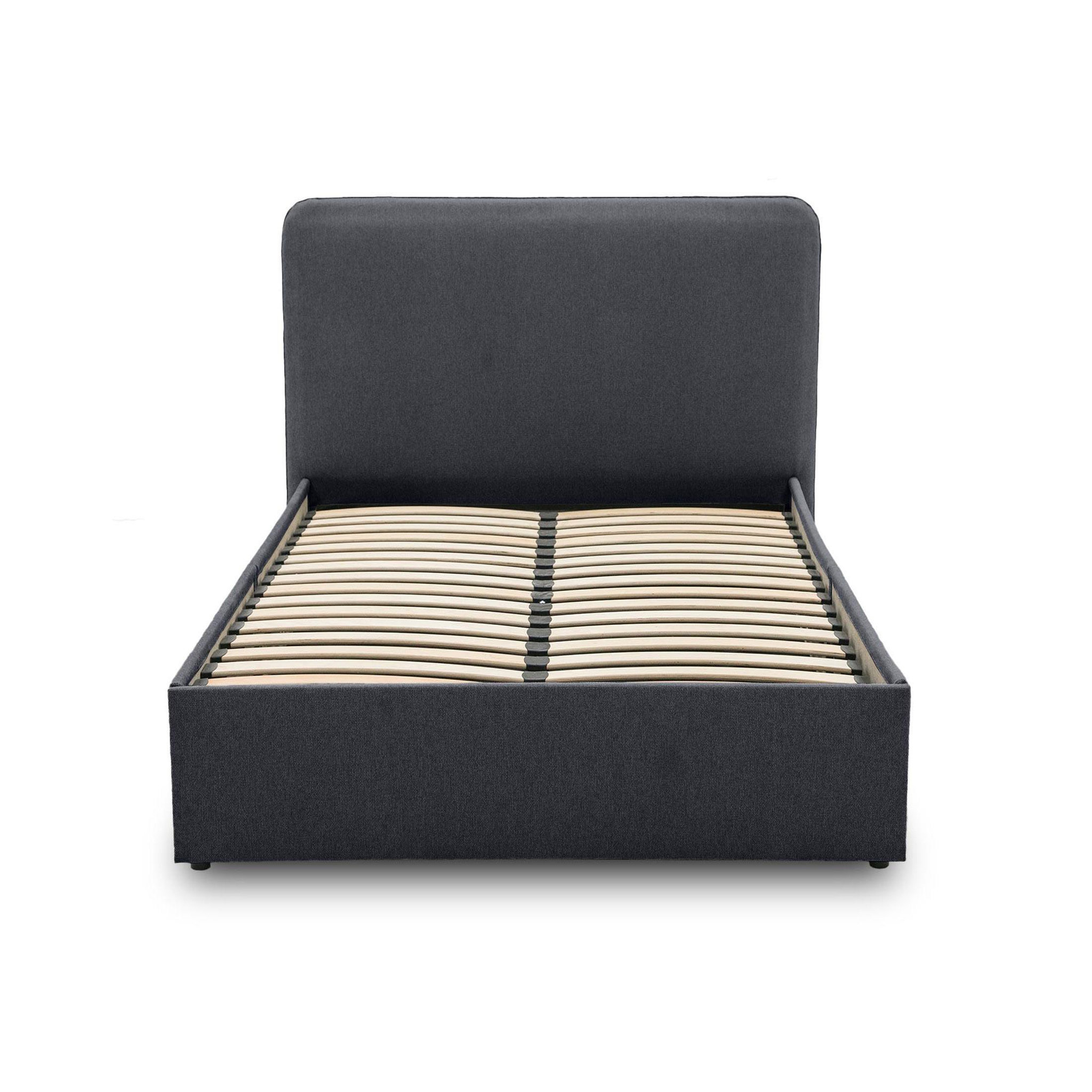 Voir la diapositive 5 : BEST MOBILIER Goyave - lit coffre - 160x200 - en tissu - sommier inclus
