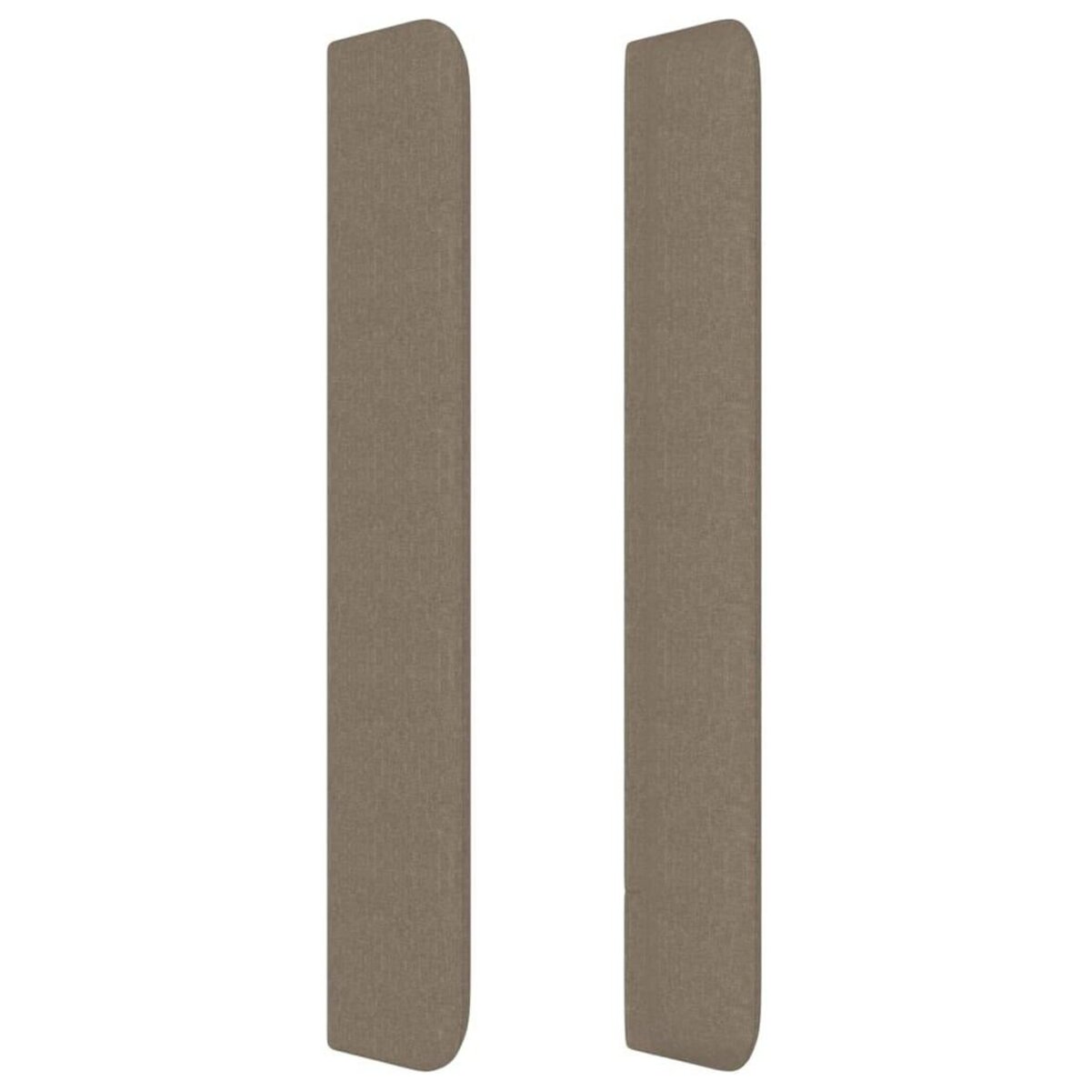 VIDAXL Tete de lit avec oreilles Taupe 147x16x118/128 cm Tissu