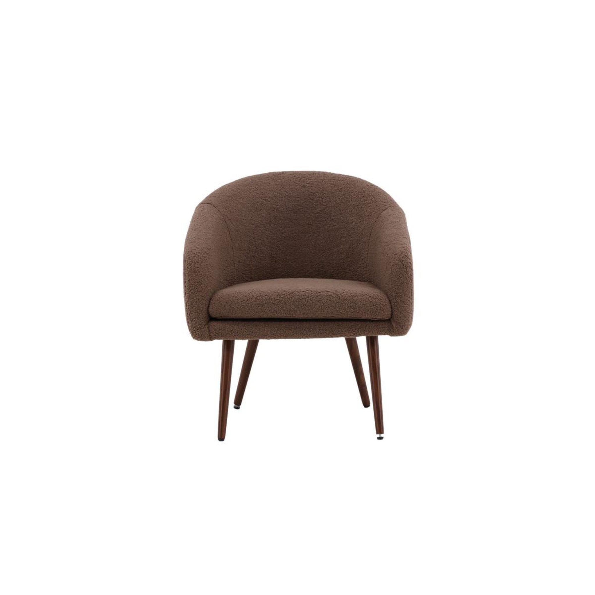 Voir la diapositive 4 : Paris Prix Fauteuil design bouclette  wanda  75cm marron