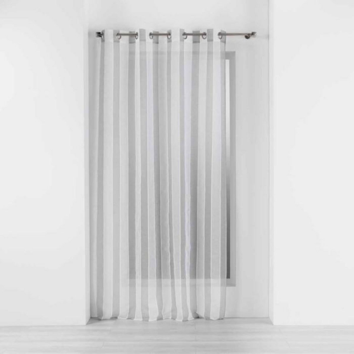 Paris Prix Rideau Voilage à Œillets  Palaos  140x240cm Gris