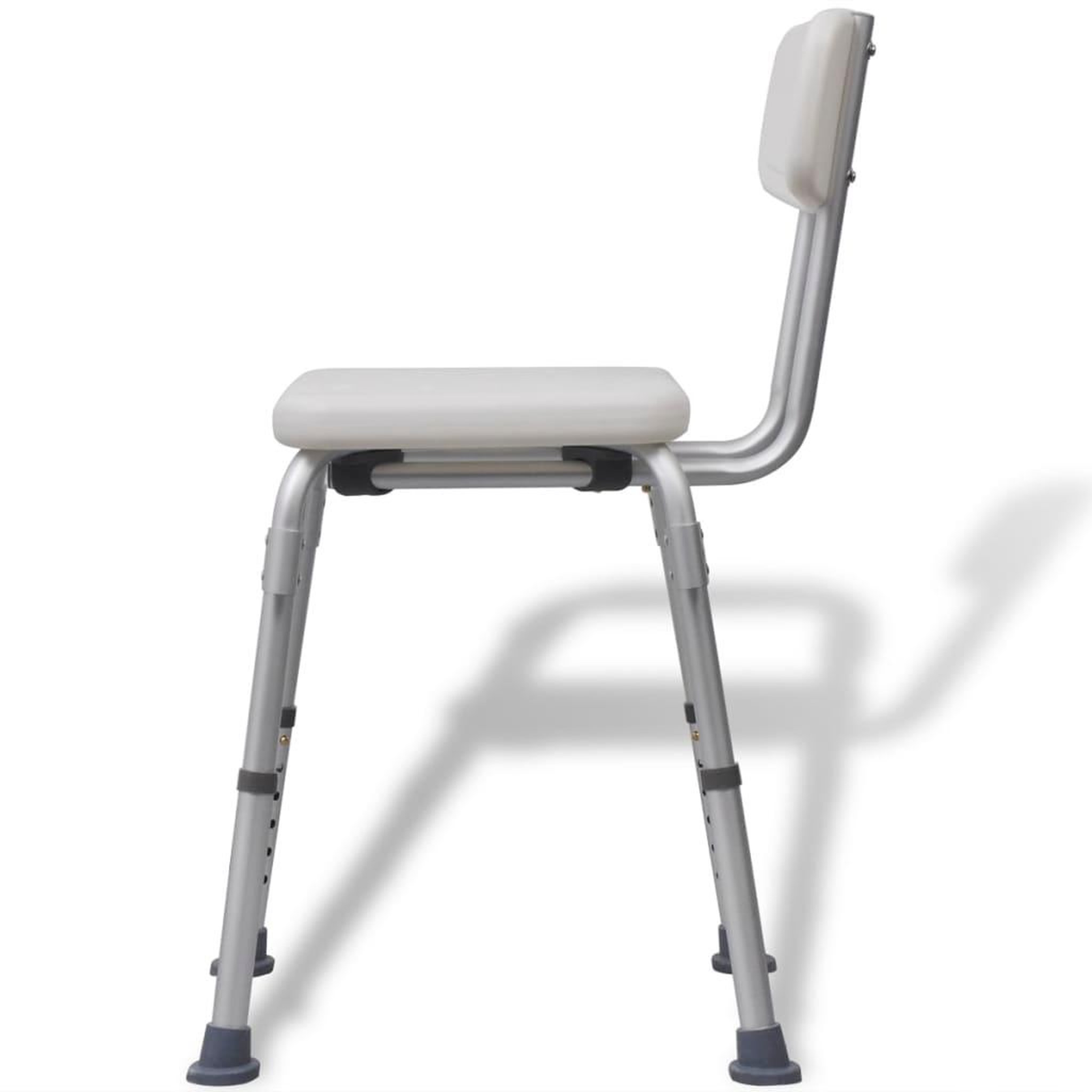 Voir la diapositive 4 : VIDAXL Chaise de douche aluminium blanc