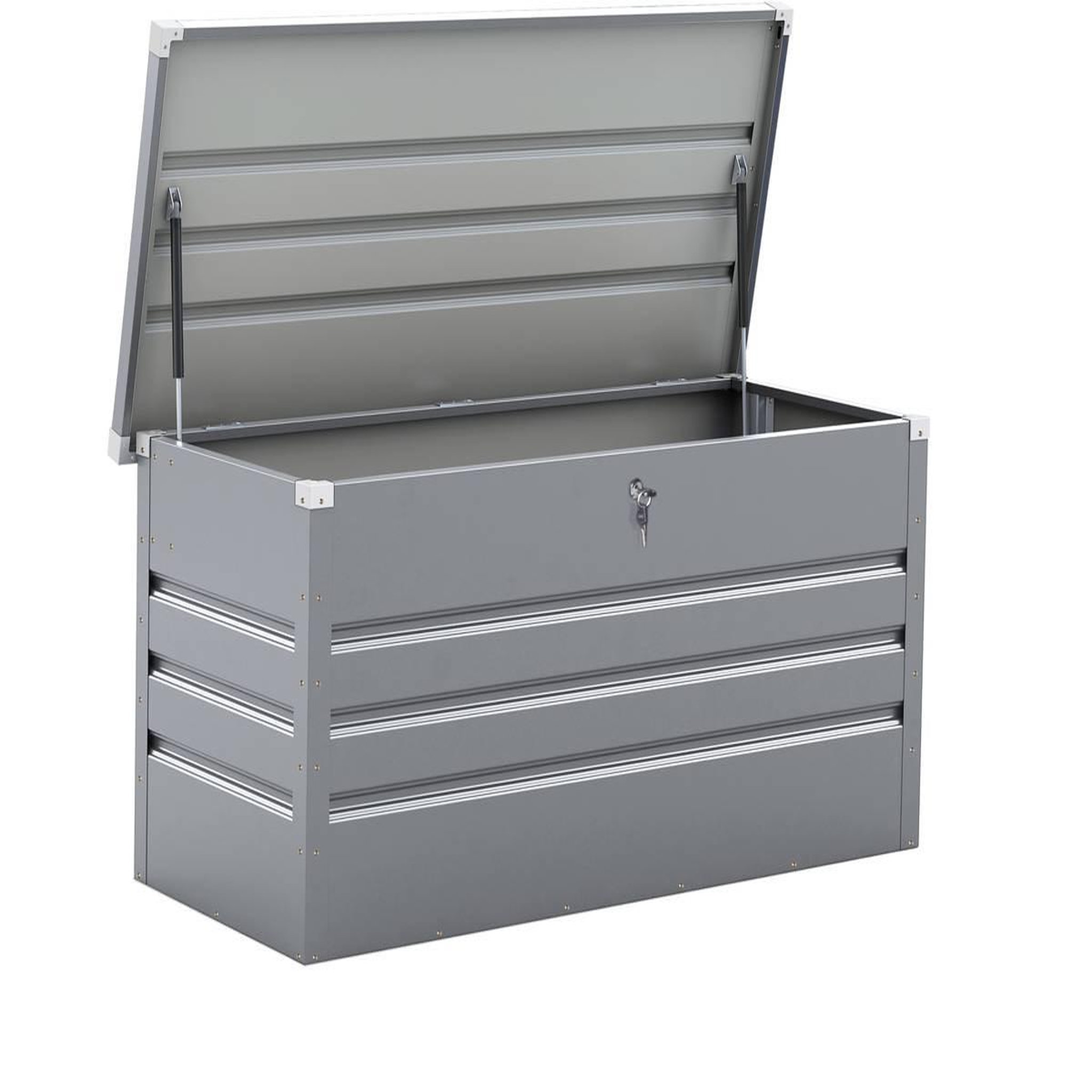 Habitat et Jardin Coffre de jardin métal  store  680l - argent