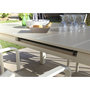 Voir la diapositive 2 : JARDILINE Table de jardin extensible - 8/10 places - Aluminium/Verre - Ivoire