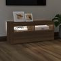 Voir la diapositive 3 : VIDAXL Meuble TV avec lumieres LED Chene marron 90x35x40 cm