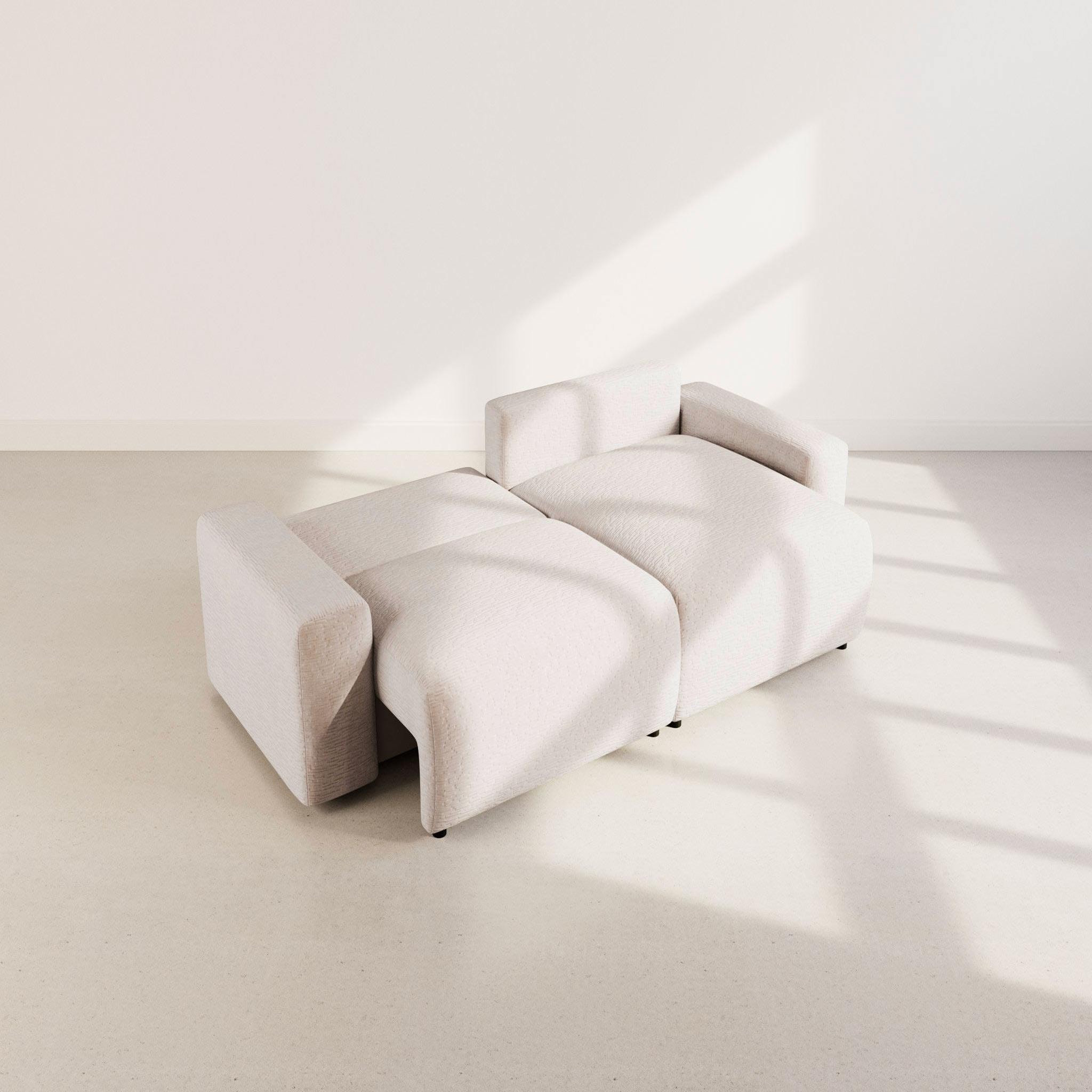Voir la diapositive 3 : BEST MOBILIER Constance - canapé d'angle réversible 4 places convertible avec coffre en velours gaufré