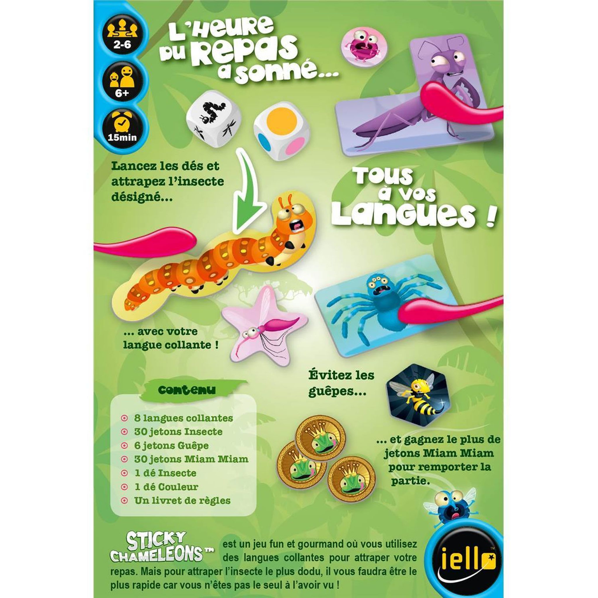 Voir la diapositive 3 : IELLO SARL Jeu Sticky chameleons 